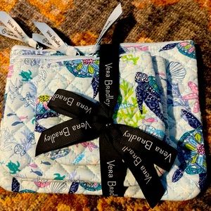 Vera Bradley “Turtle Dream”. Three pouch set.